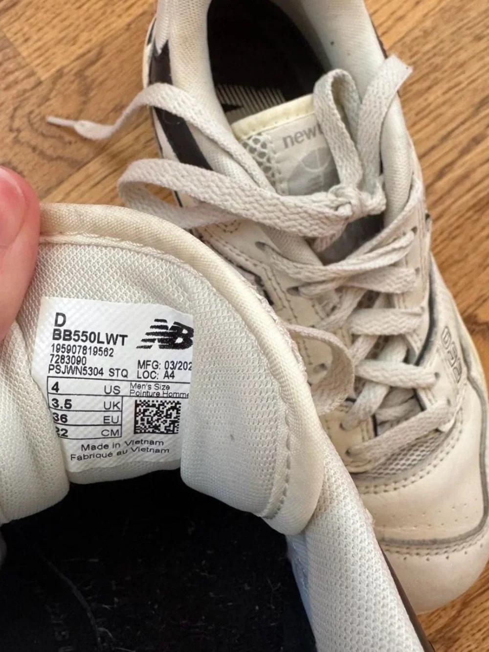 New Balance White and Black 550 Women’s Sneakers